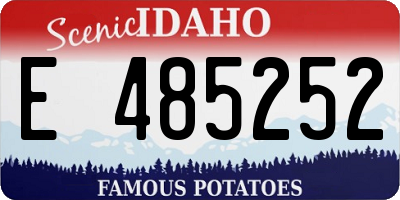 ID license plate E485252