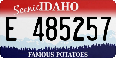 ID license plate E485257