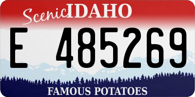 ID license plate E485269