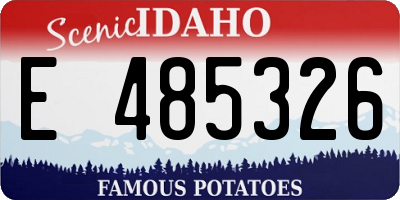 ID license plate E485326