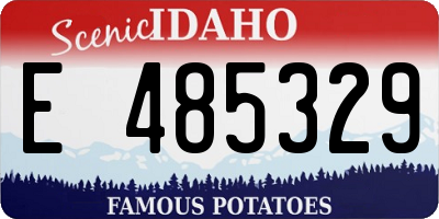 ID license plate E485329