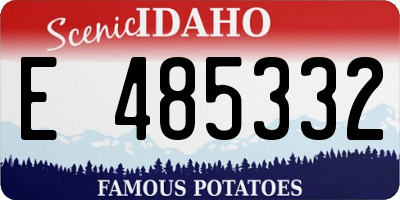 ID license plate E485332