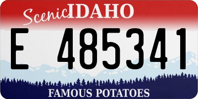 ID license plate E485341