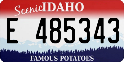 ID license plate E485343