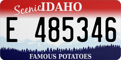 ID license plate E485346