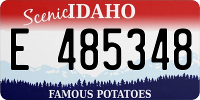 ID license plate E485348