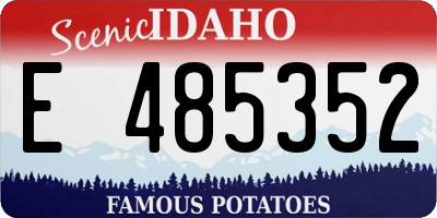 ID license plate E485352