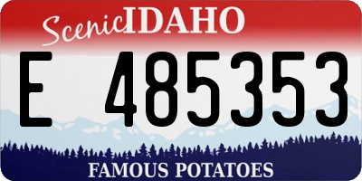 ID license plate E485353