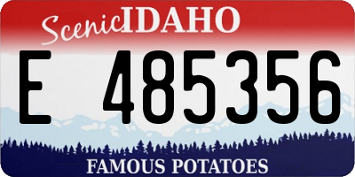 ID license plate E485356