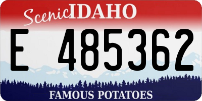 ID license plate E485362