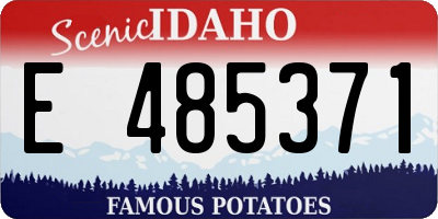 ID license plate E485371