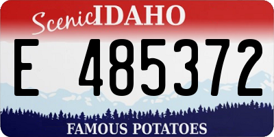 ID license plate E485372