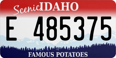 ID license plate E485375