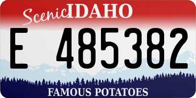ID license plate E485382