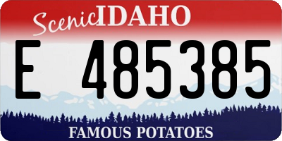 ID license plate E485385