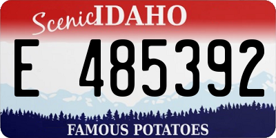 ID license plate E485392