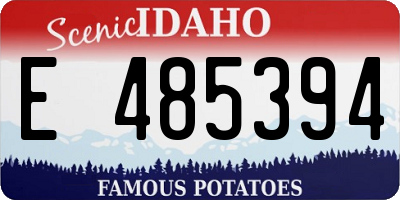 ID license plate E485394