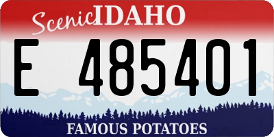 ID license plate E485401
