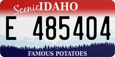 ID license plate E485404