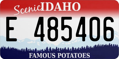 ID license plate E485406