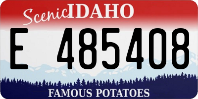ID license plate E485408