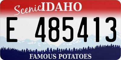 ID license plate E485413