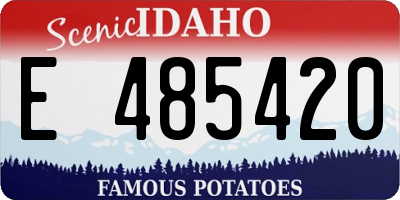 ID license plate E485420