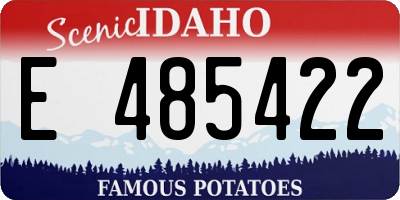 ID license plate E485422