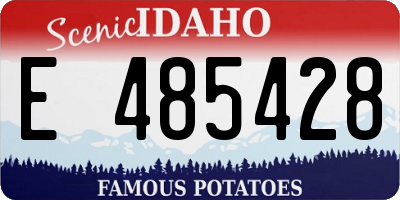 ID license plate E485428