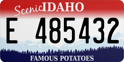 ID license plate E485432