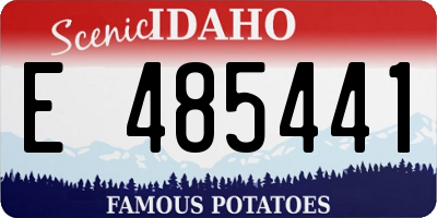 ID license plate E485441