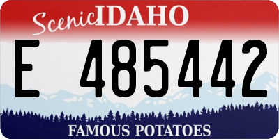 ID license plate E485442