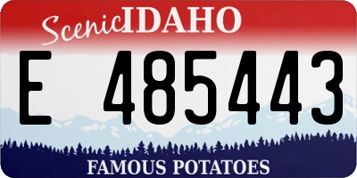 ID license plate E485443