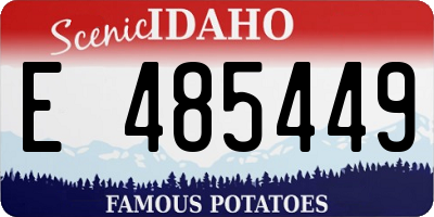 ID license plate E485449
