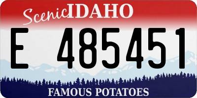 ID license plate E485451