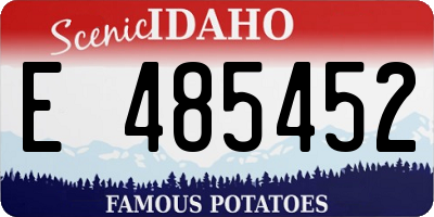 ID license plate E485452