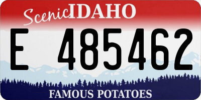 ID license plate E485462