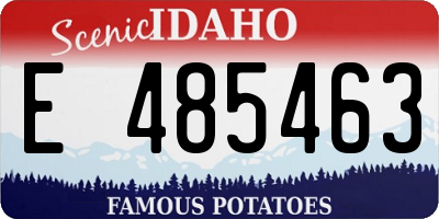 ID license plate E485463