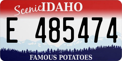 ID license plate E485474