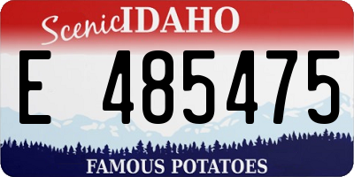 ID license plate E485475