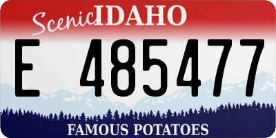 ID license plate E485477