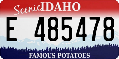 ID license plate E485478