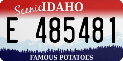 ID license plate E485481