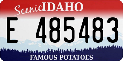 ID license plate E485483