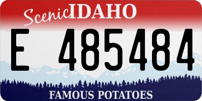 ID license plate E485484