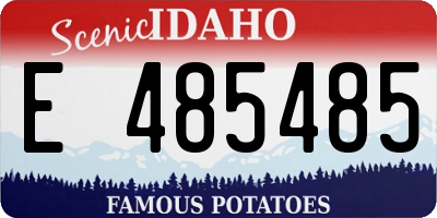 ID license plate E485485