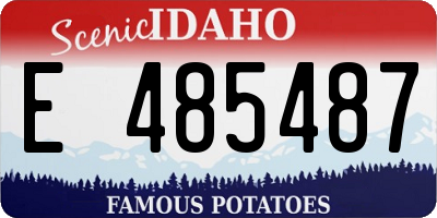 ID license plate E485487