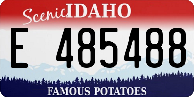 ID license plate E485488