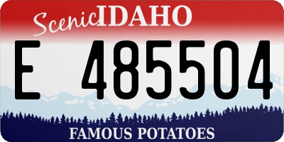 ID license plate E485504