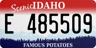 ID license plate E485509